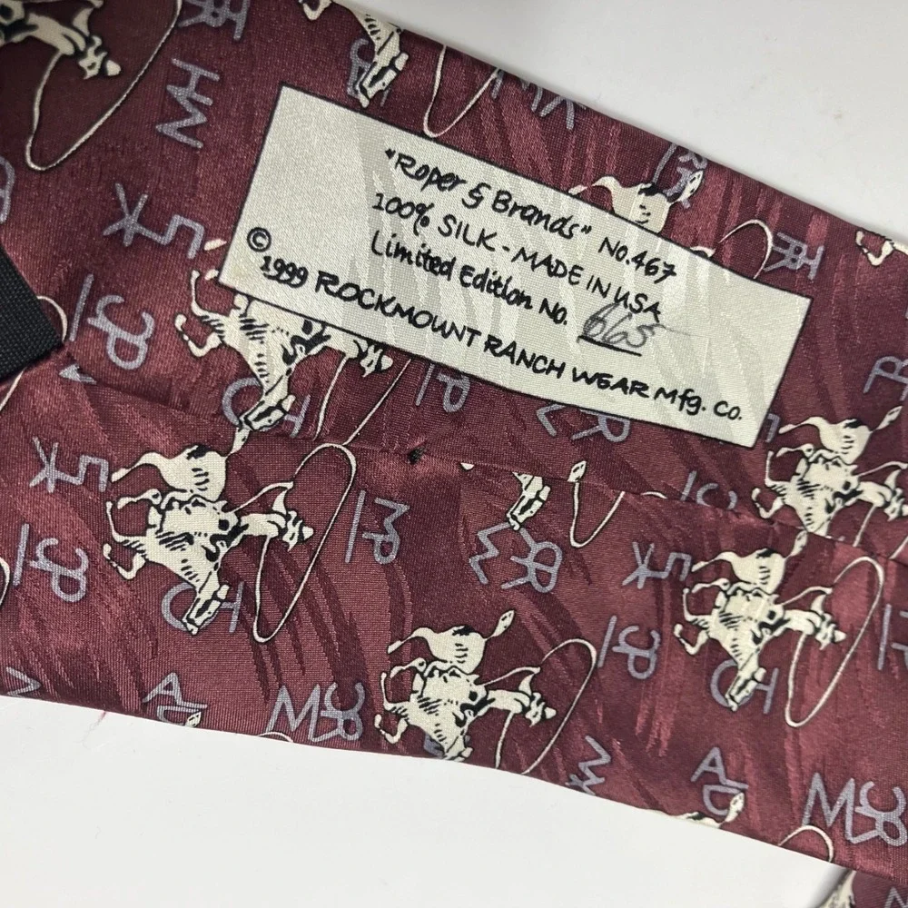 Rockmount ranch wear 100% silk tie vintage tru-west‎ made in the USA western